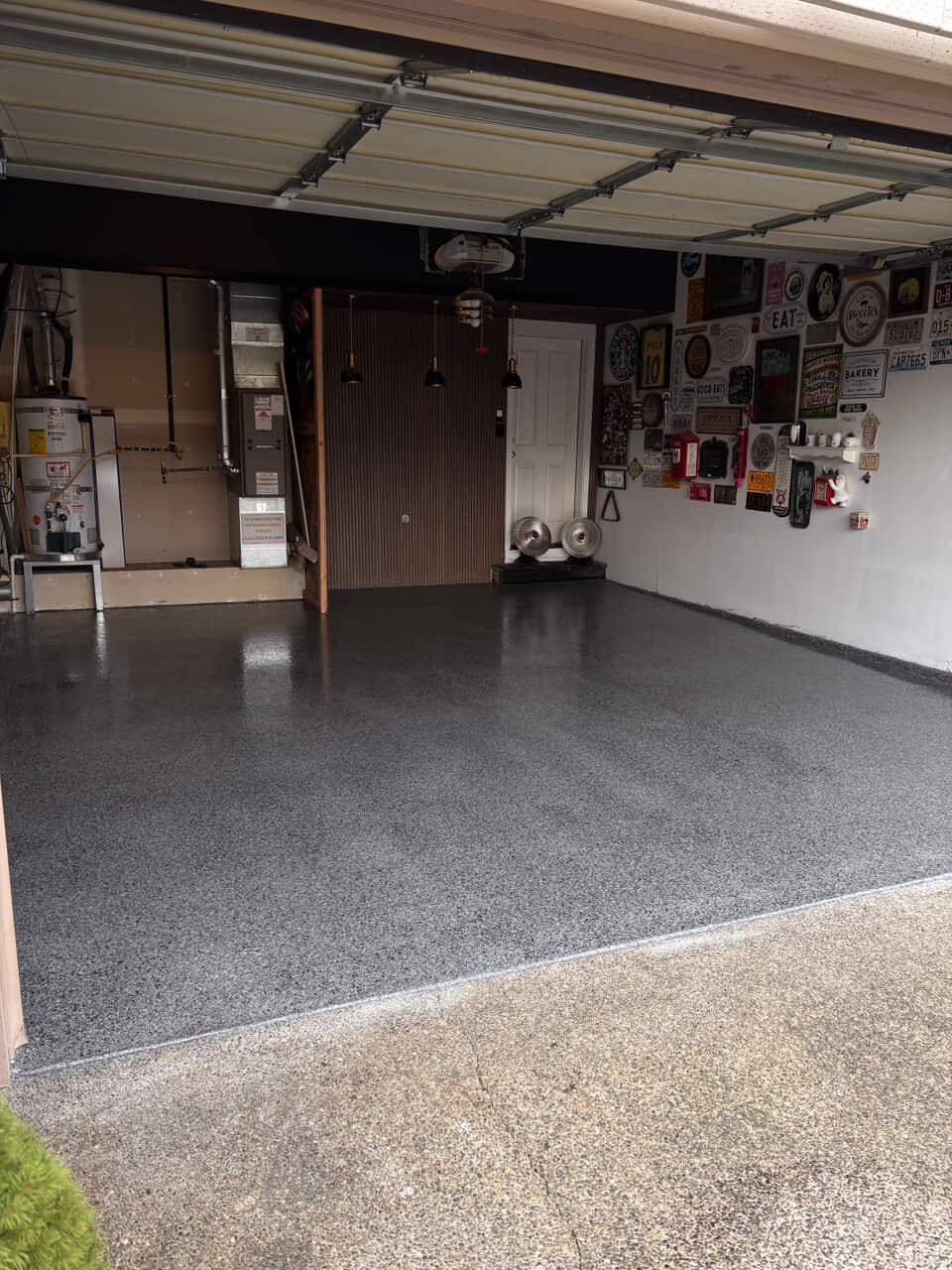 Full-Flake Multi-Car Garage Floor by GR8 Paints & Epoxies