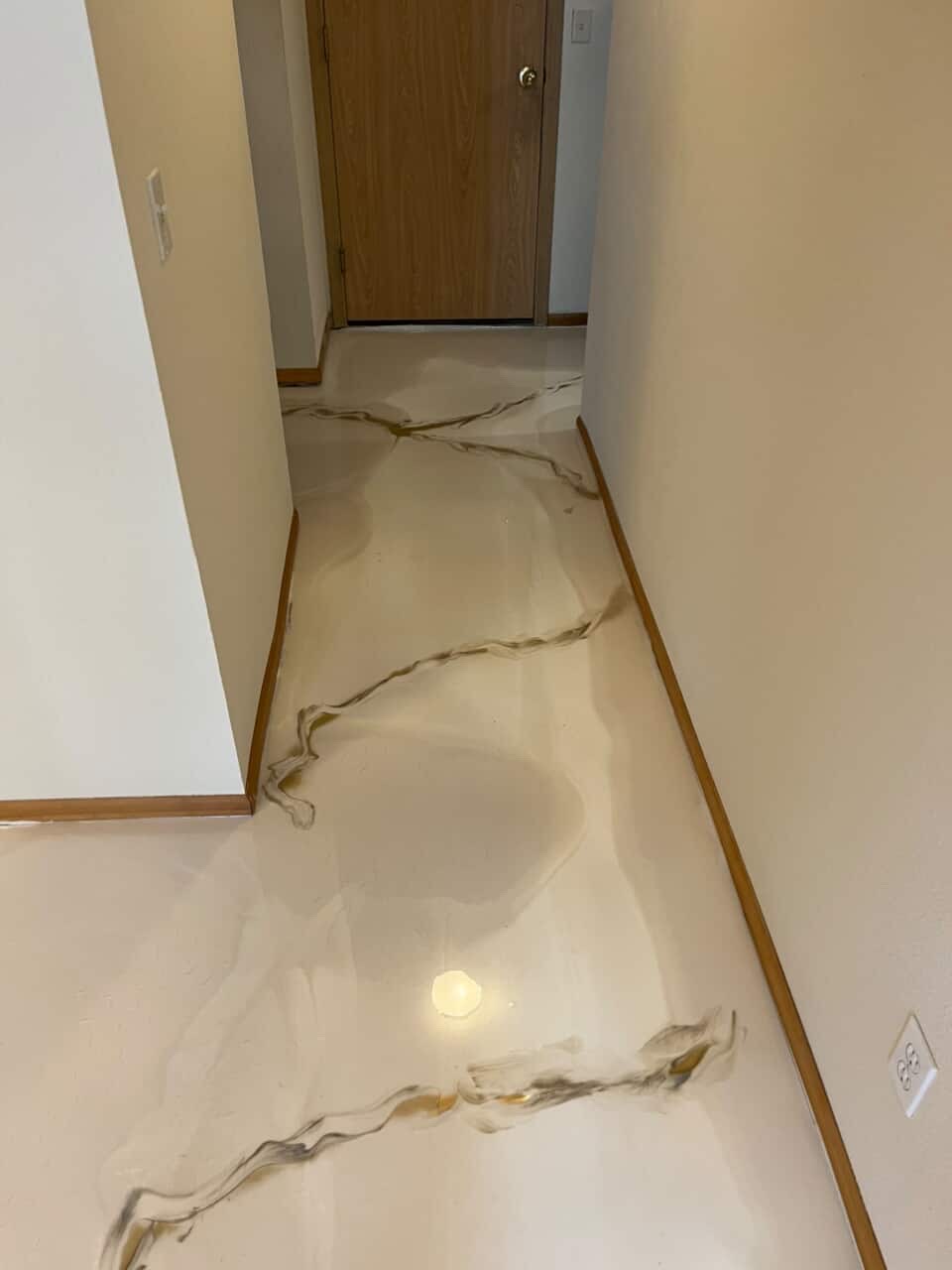 Marble Vein Hallway Epoxy Floor by GR8 Paints & Epoxies