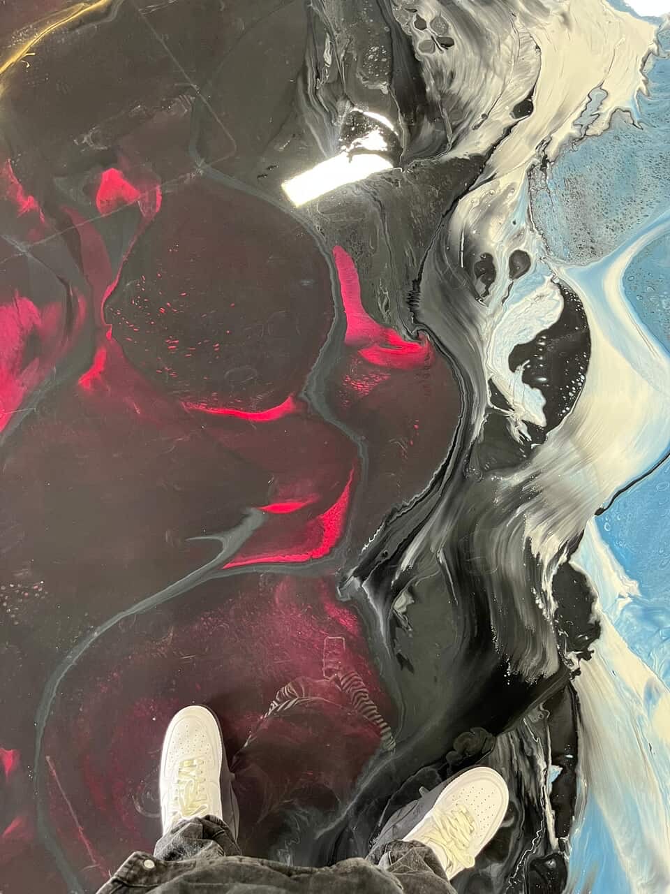 Custom Metallic Art Floor by GR8 Paints & Epoxies